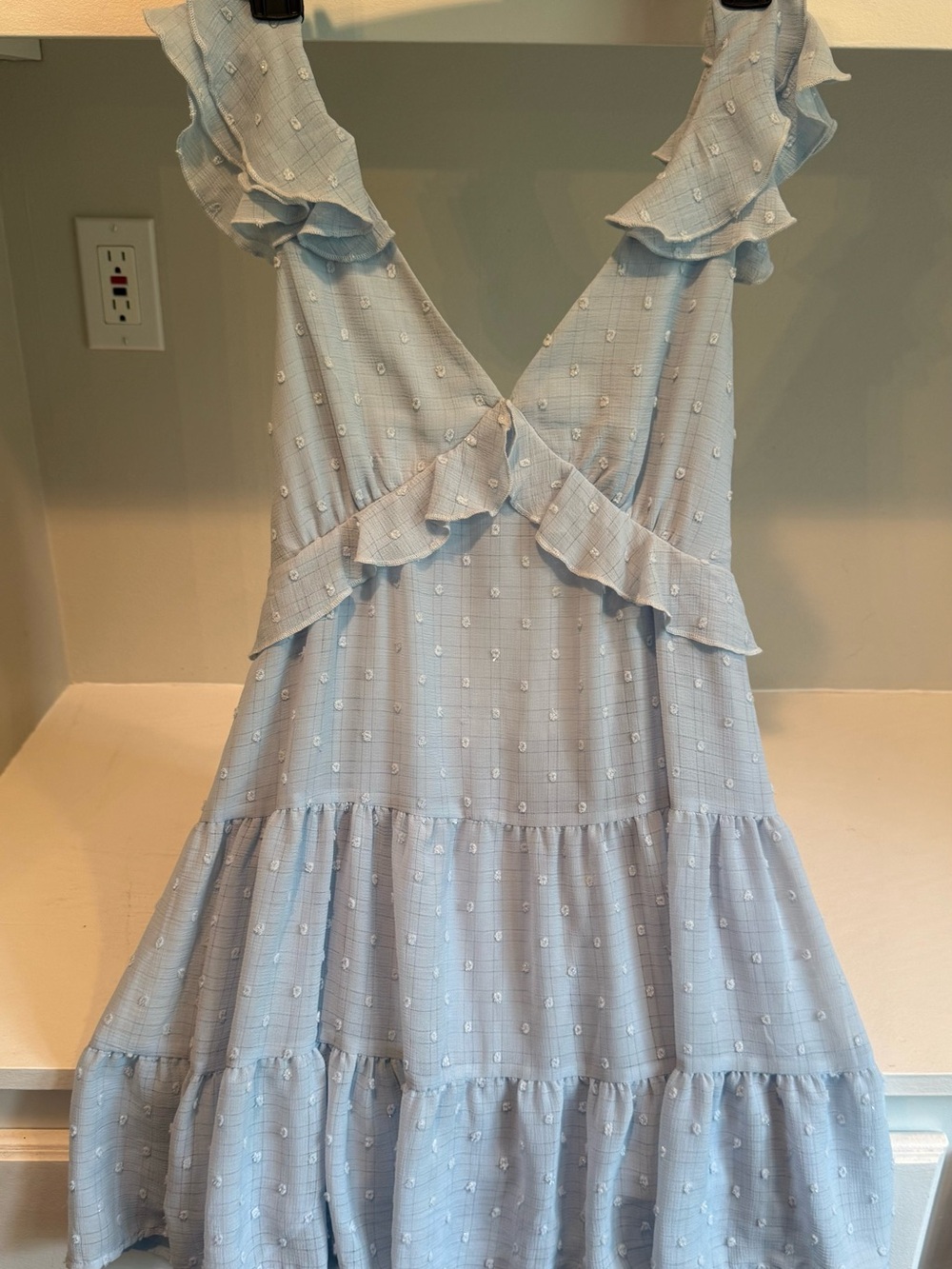 Light Blue Ruffle Tiered' Dress size small